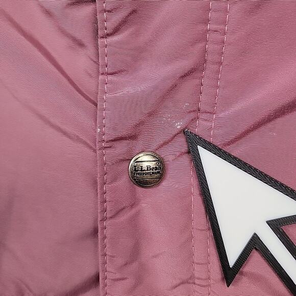 Vintage LL Bean Jacket Coat Sz M Pink Baxter State Parka Hooded Plaid Wool Lined - Picture 16 of 16